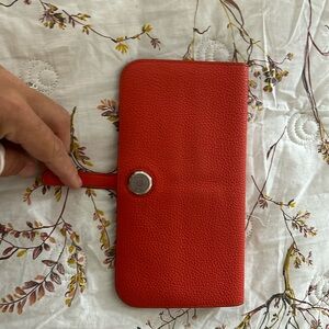 Hermes wallet orange